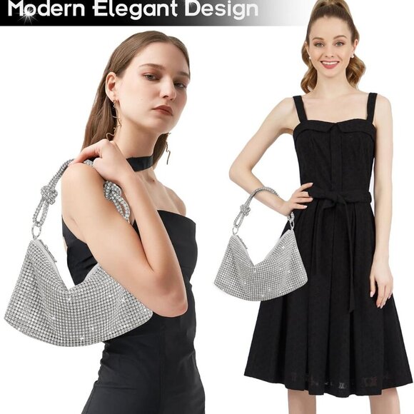 Luxury Glitter Rhinestone Clutch for Weddings & Parties - Must-Have Style - Picture 3 of 7